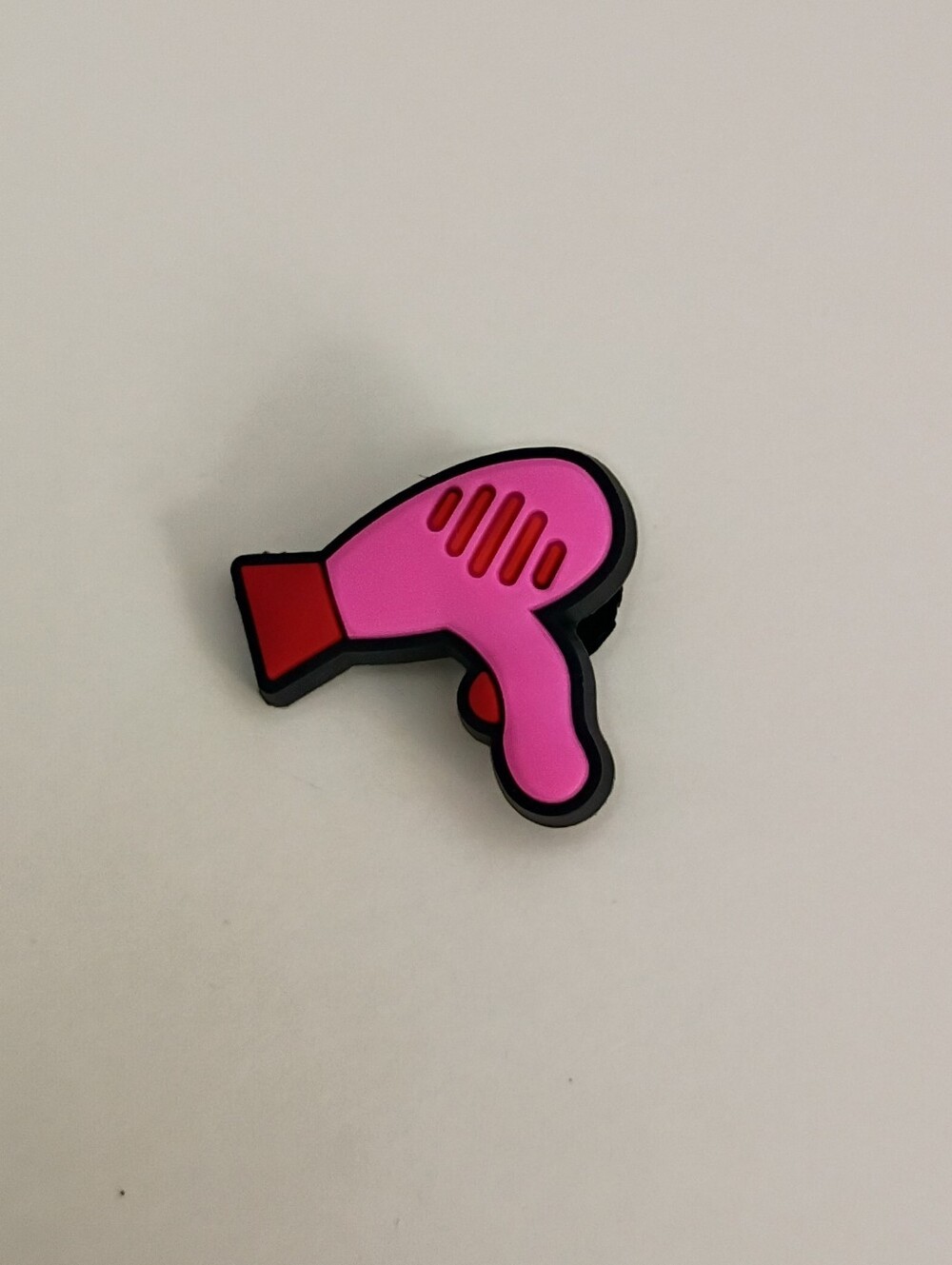 10 for $10 Jibbitz Croc Charm - Pink Hair Blow Dryer With Red Attachment